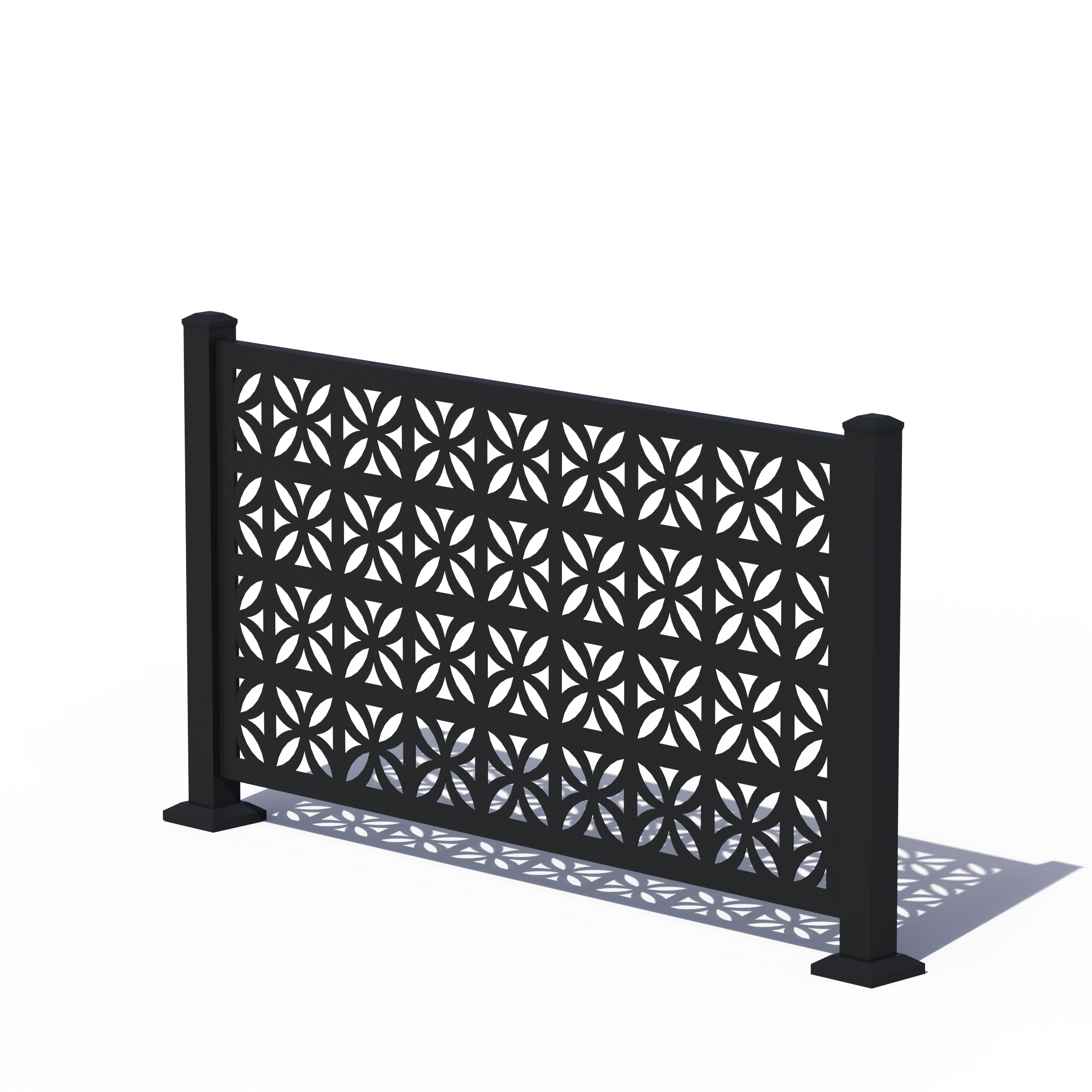 Custom Width Privacy Rail (Breeze) 38"H - HIDEAWAY USA