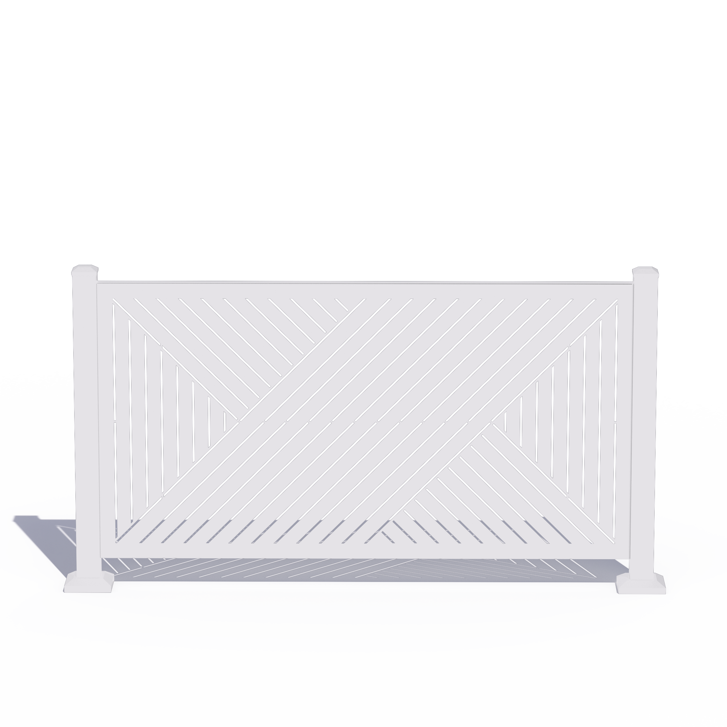Custom Width Privacy Rail (Hexx) 38"H - HIDEAWAY USA