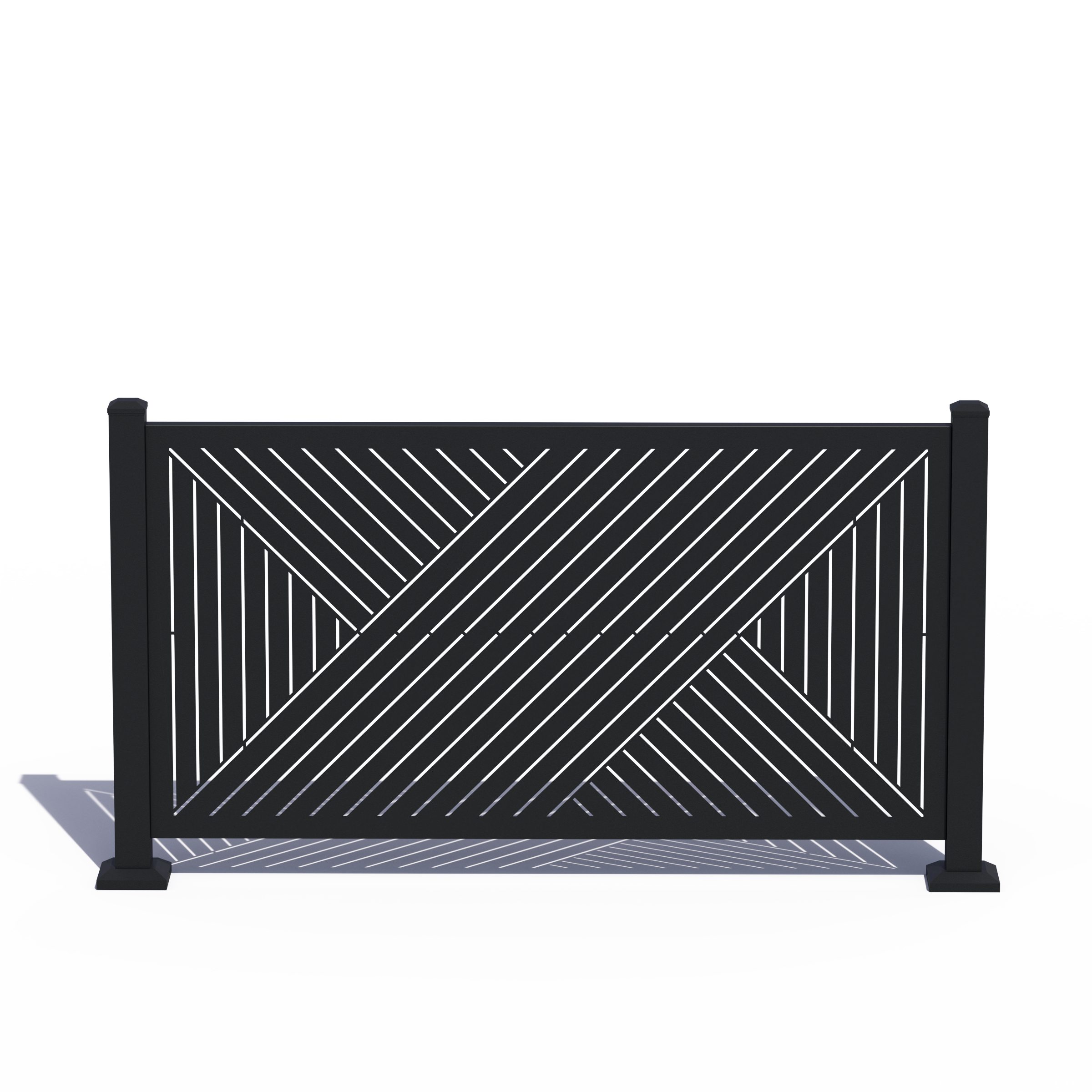 Custom Width Privacy Rail (Hexx) 38"H - HIDEAWAY USA