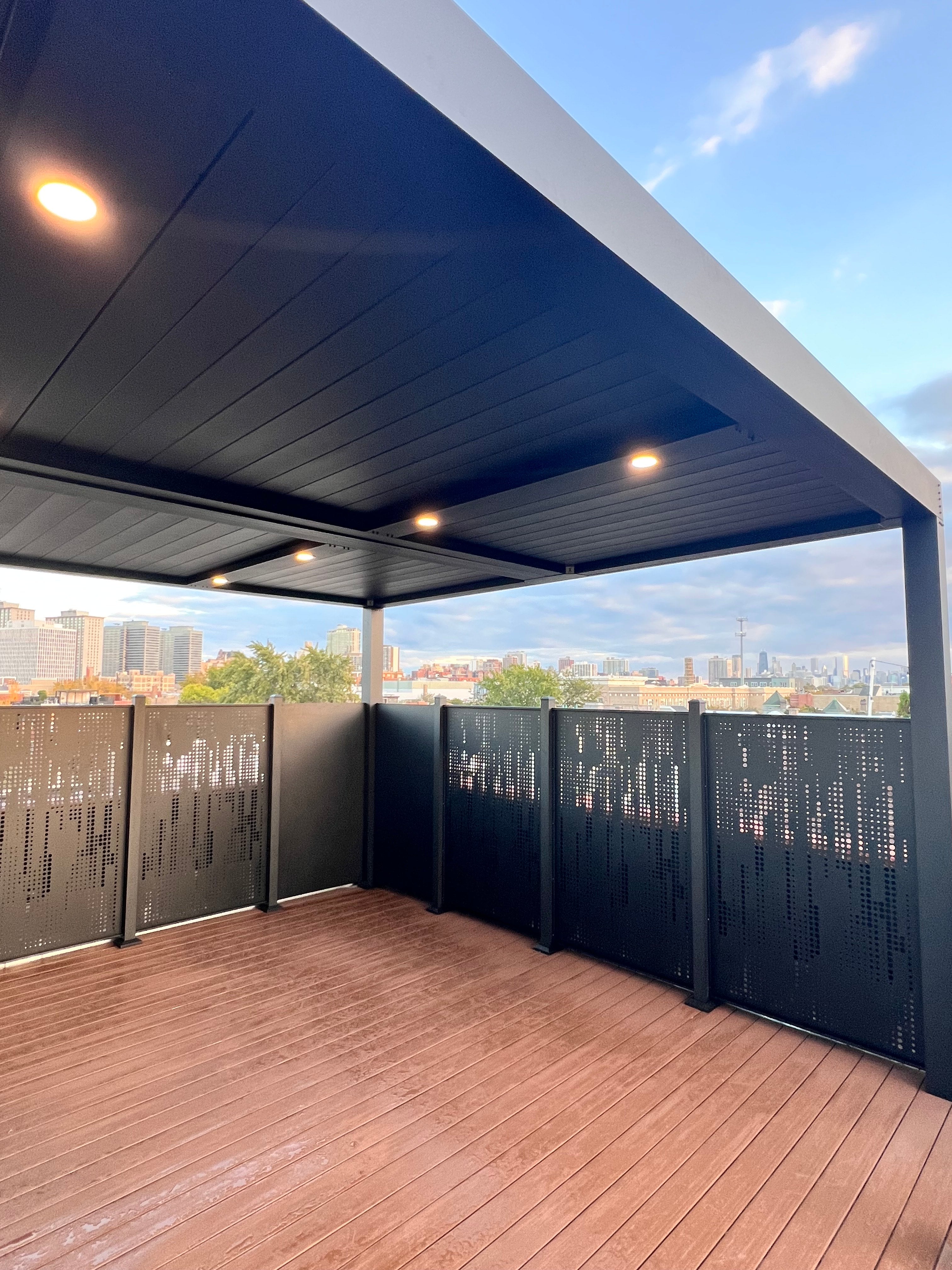 Custom Width Privacy Screen (Rain) 68"H