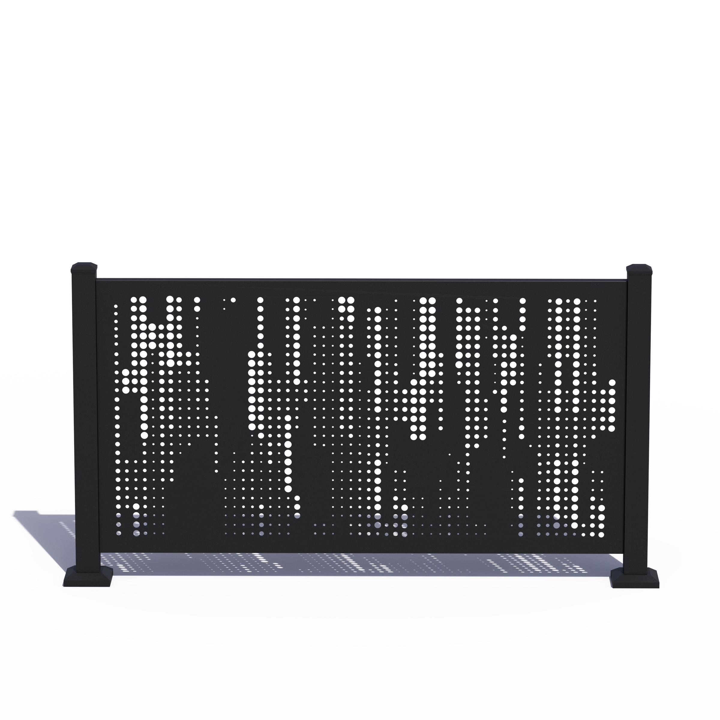 Custom Width Privacy Rail (Rain) 38"H - HIDEAWAY USA