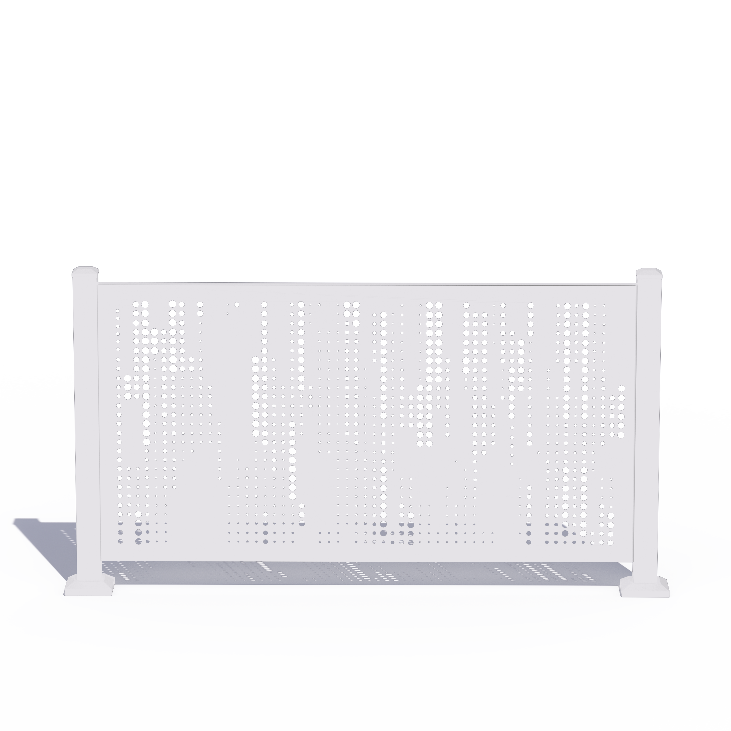 Custom Width Privacy Rail (Rain) 38"H - HIDEAWAY USA