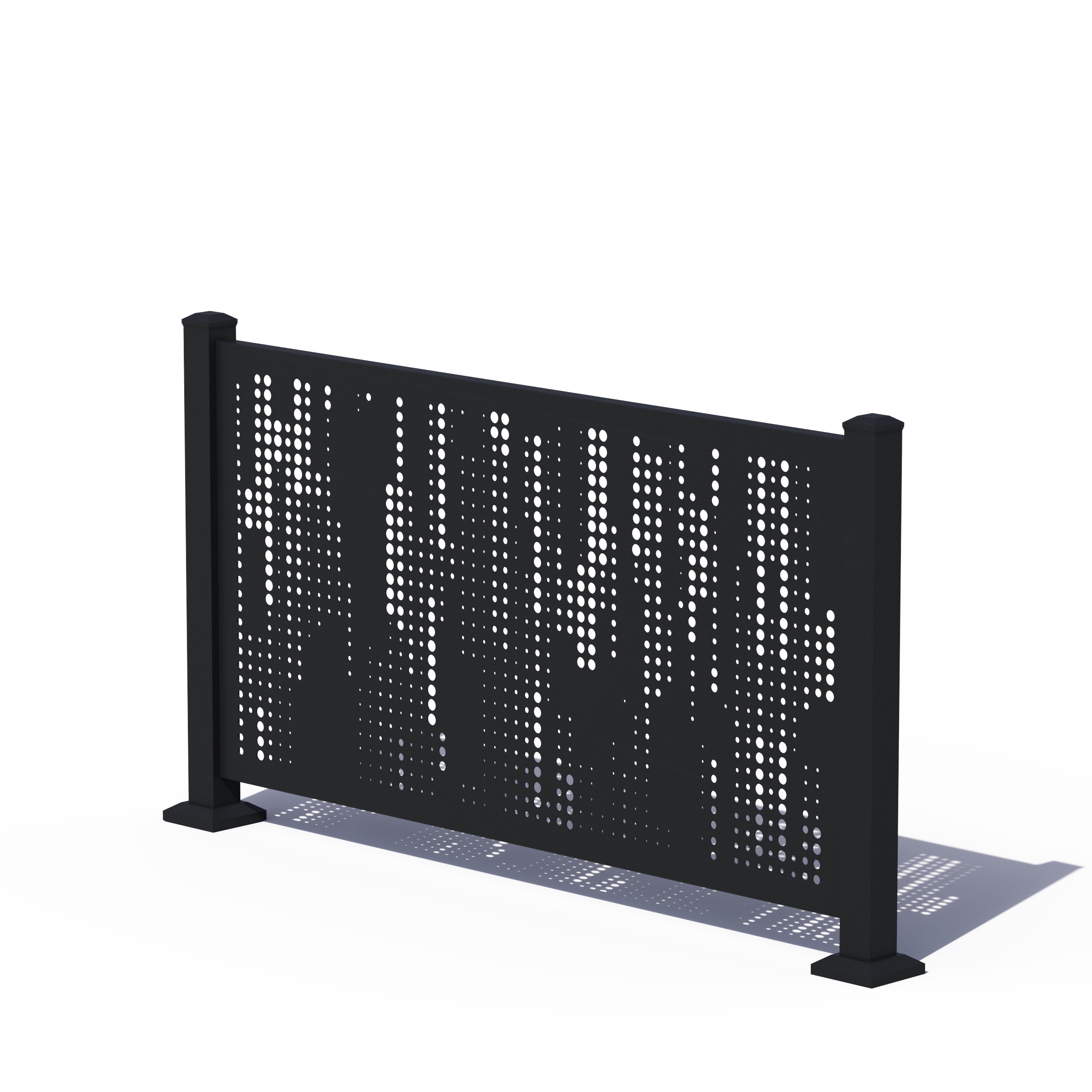 Custom Width Privacy Rail (Rain) 38"H - HIDEAWAY USA