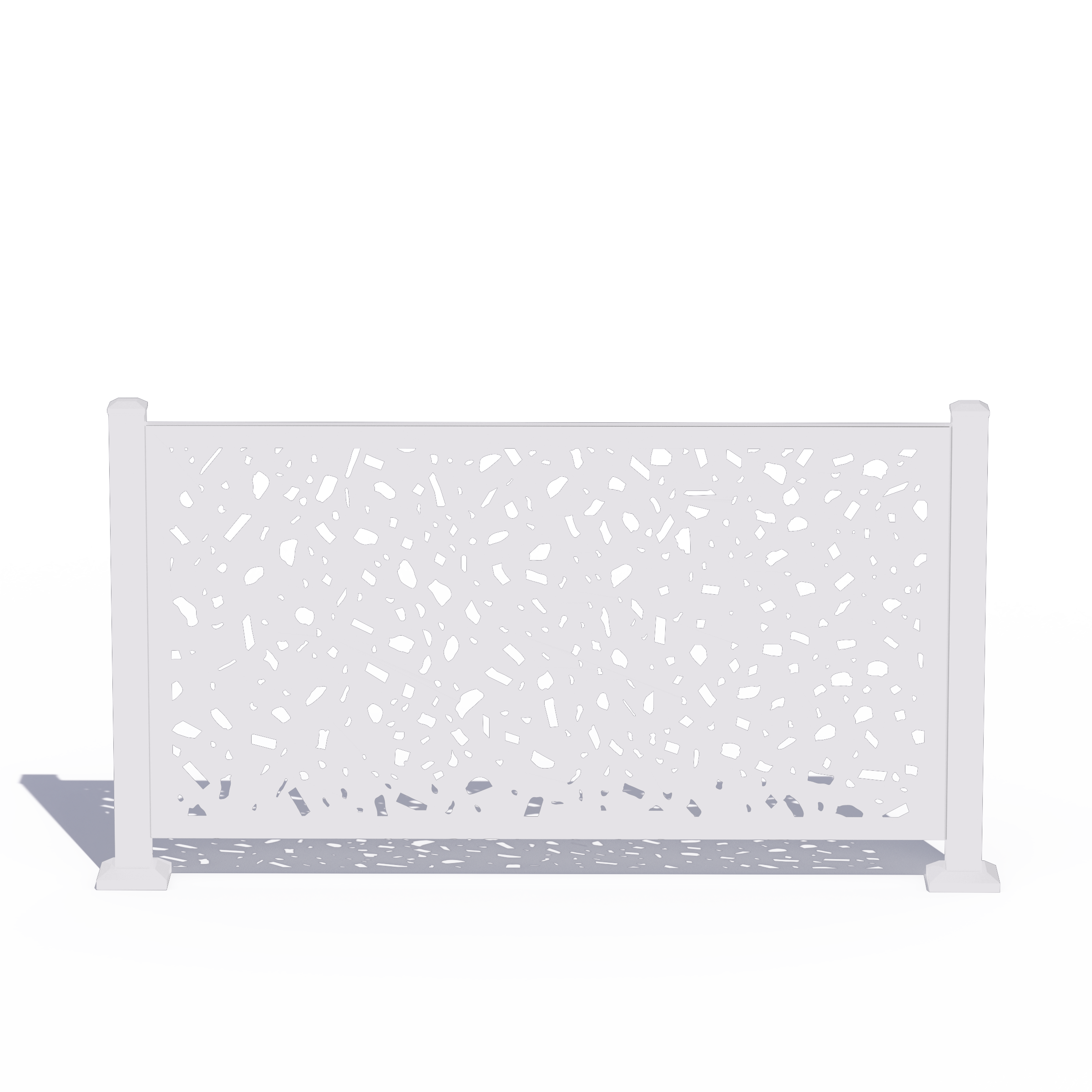 Custom Width Privacy Rail (River Rock) 38"H - HIDEAWAY USA