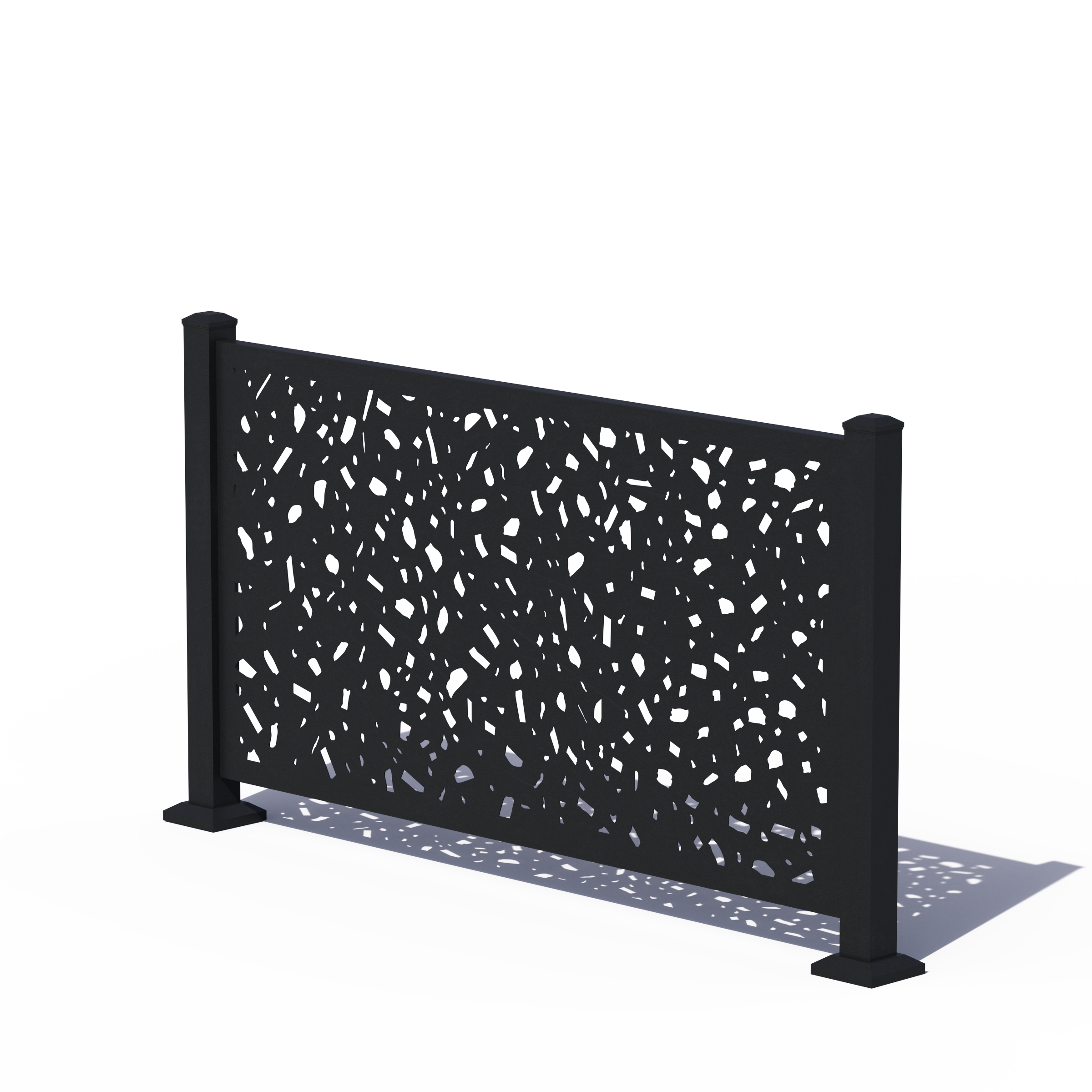 Custom Width Privacy Rail (River Rock) 38"H - HIDEAWAY USA