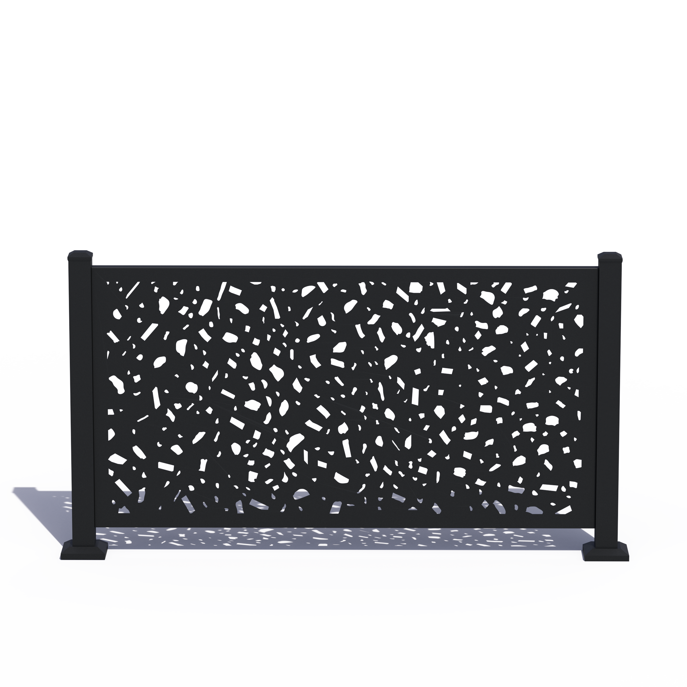 Custom Width Privacy Rail (River Rock) 38"H - HIDEAWAY USA