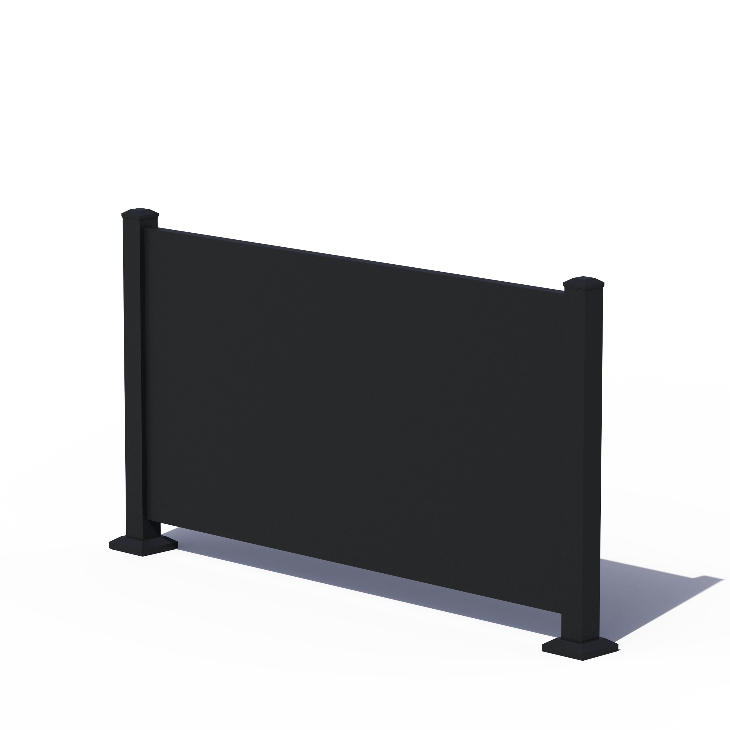 Custom Width Privacy Rail (Solid) 38"H - HIDEAWAY USA