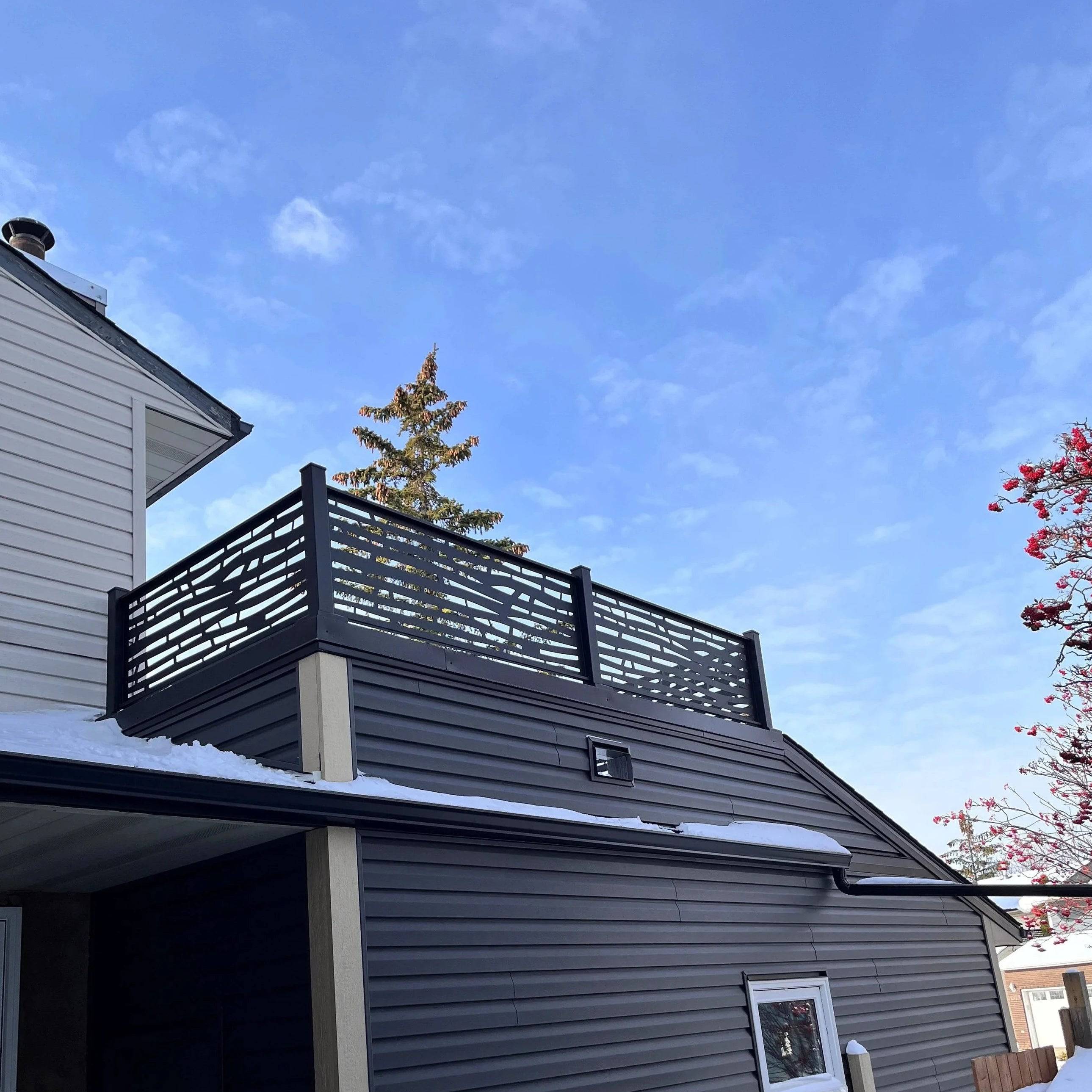 Custom Width Privacy Rail (Branch) 38"H - HIDEAWAY USA