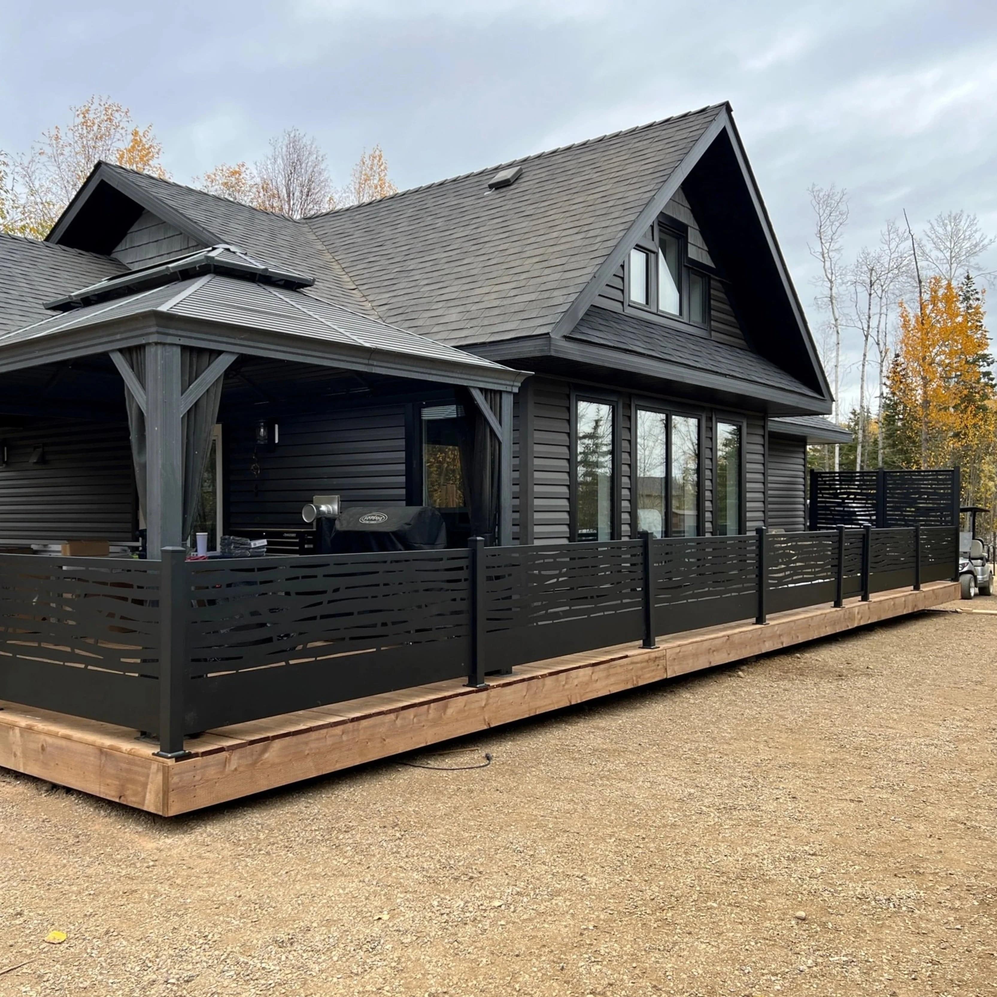 Custom Width Privacy Rail (Branch) 38"H - HIDEAWAY USA