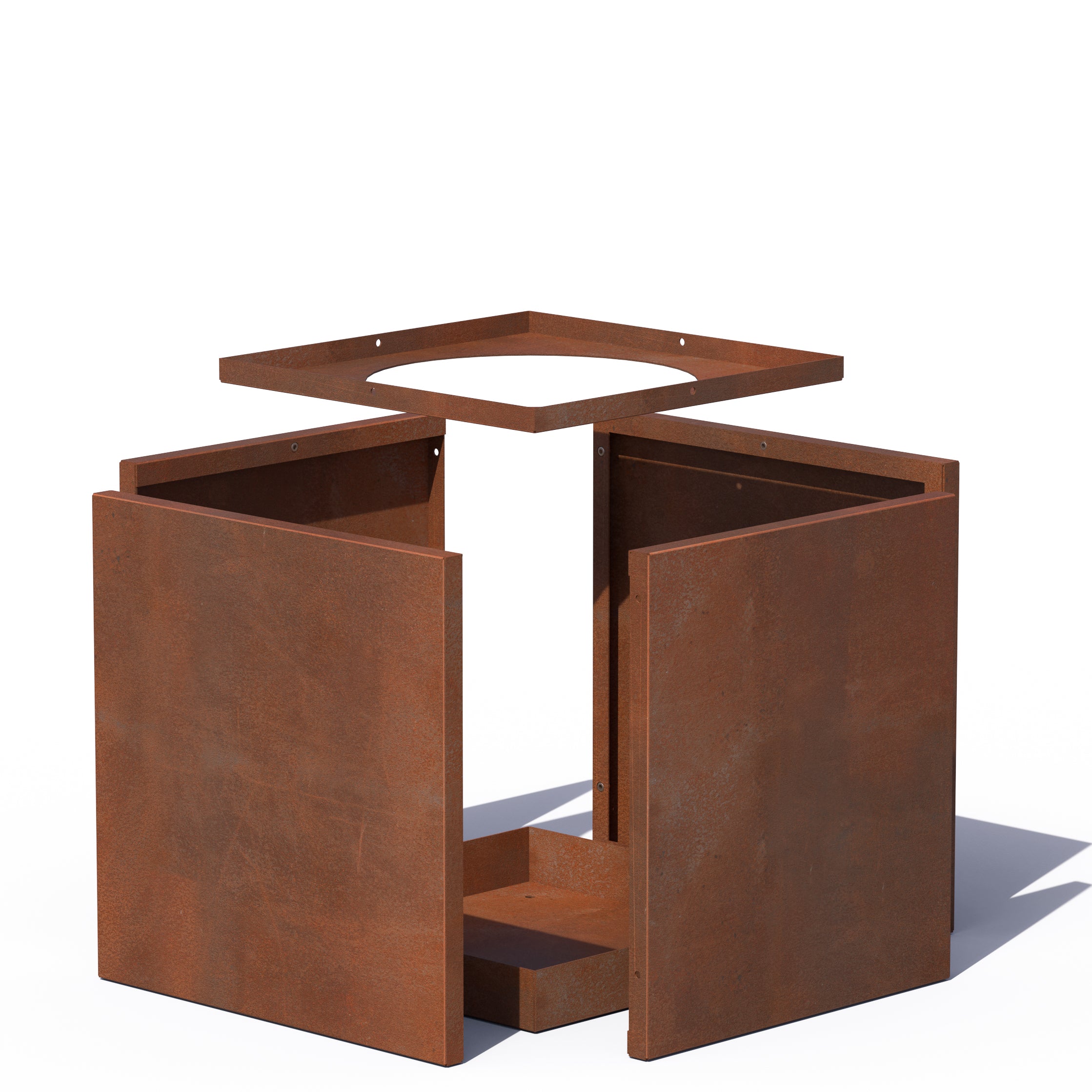 Corten Cube Planter